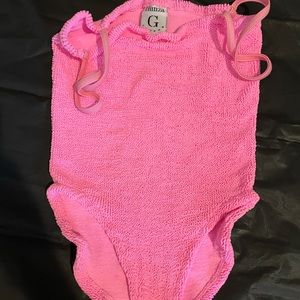 Hunza g pink one piece